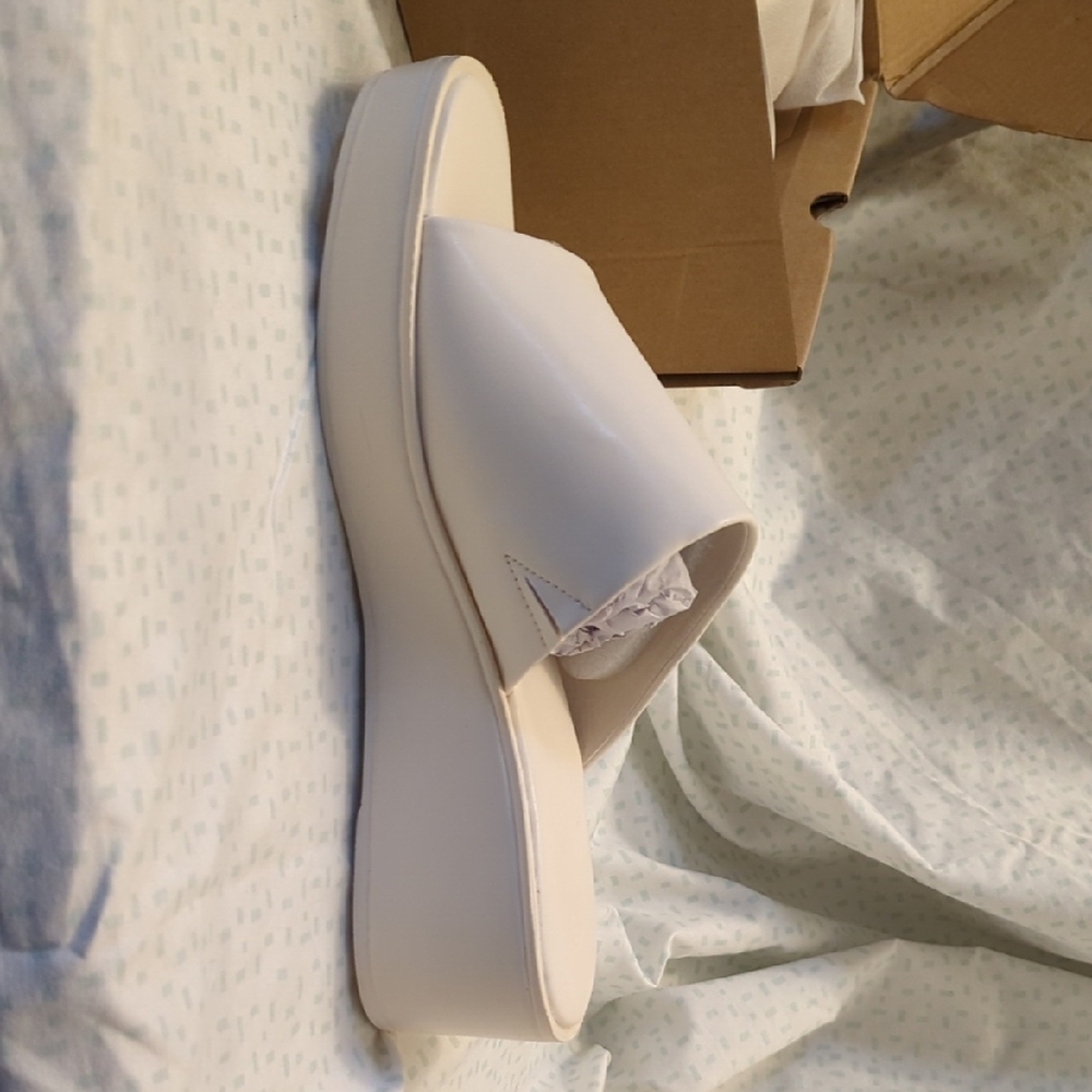 Women's White Slide Sandals